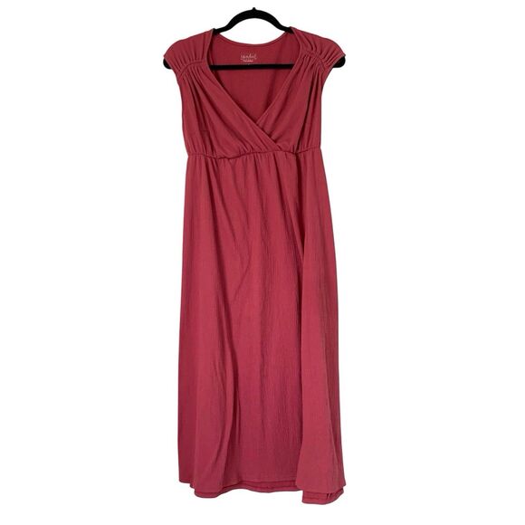 Isabel Maternity Dress Small Rose Pink Midi Baby Shower Gender Reveal Nursing - Picture 1 of 8